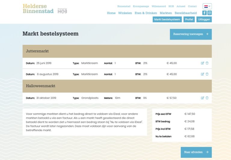 bestel systeem markten overzicht