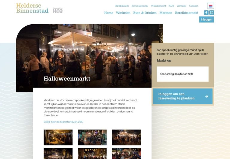 webpagina markt